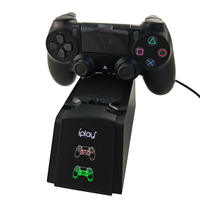 Station de charge double HBP-119 pour PS4 avec lumière LED, station d'accueil USB pour chargeur de manette PS4 Pro Slim