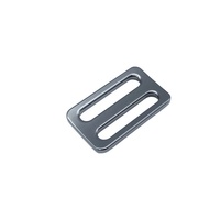 Conector de Correa Metálica Curva Personalizada para Bolsos, 25mm, Aleación de Zinc, Doble Ranura, Herraje para Correa, Fabricante OEM