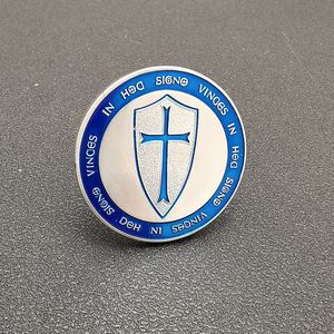 Chevaliers maçonniques <span class=keywords><strong>templiers</strong></span> sur cheval croix rouge <span class=keywords><strong>franc</strong></span>-<span class=keywords><strong>maçon</strong></span> maçonnique plaqué argent pièce Souvenir - Product Image 2