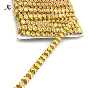 Robe de demoiselle d'honneur en cristal jaune AB/or, Applique de mariée, strass, ceinture, coiffe en acrylique, décoration, accessoire de carnaval - Product Image 6