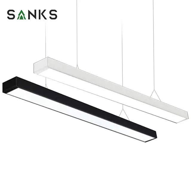 High Quality Indoor Commercial Office Hanging Linear Lamp 30W 50W 70W Led Chandelier Pendant Light