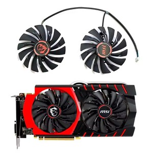 พัดลม GPU 970 GTX 95มม. PLD10010S12HH 6PIN สำหรับ MSI <span class=keywords><strong>GTX970</strong></span> GeForce GTX 970พัดลมคู่สำหรับเล่นเกม - Product Image 1