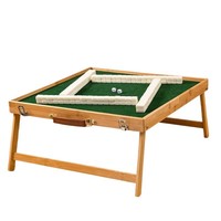 Table de Mahjong en Bois Personnalisable avec Pieds Pliants et Plateaux à Tuiles pour Fêtes en Extérieur OEM ODM Logo Personnalisé Vente en Gros