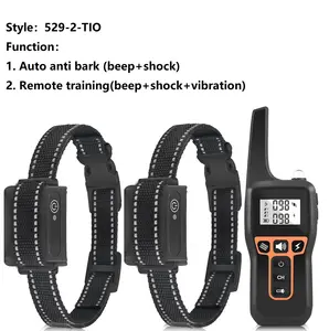 Pet Dog Trainer Wasserdichtes Schock-Anti-Bark-Halsband Wiederauf lad bares Remote-Hunde trainings halsband