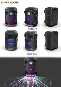 12 inch Super Bass công suất cao vòng bên hộp Hot kỹ thuật số khuếch đại di động loa di động với LED flash Disco bóng ánh sáng - Product Image 5