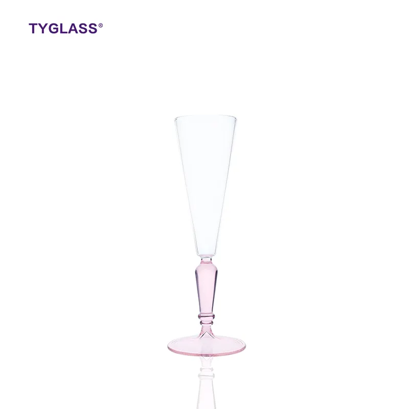 Coloured lead-free crystal wine goblet