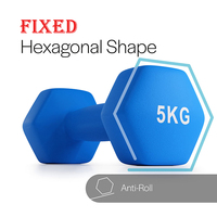 Tellus Fitness équipement d'exercice de base 20 livres haltères hexagonaux en caoutchouc néoprène haute qualité Logo personnalisé poids durables