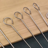 Crochet en acier inoxydable pointe de cuisson brochettes de viande de barbecue aiguille de barbecue brochettes de barbecue