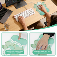 Tapis de souris de jeu personnalisé en mousse à mémoire de forme avec repose-poignet, motif cheval vert, antidérapant, anti-rayures, accessoires informatiques