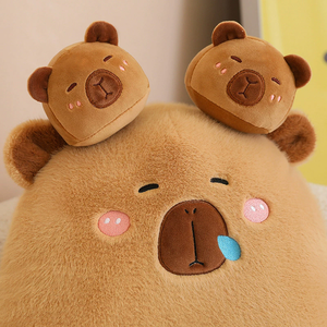 Adorable coussin anti-stress en peluche Capybara, jouet en peluche Capybara rose pour toute la famille, coffret cadeau pour bébé - Product Image 2