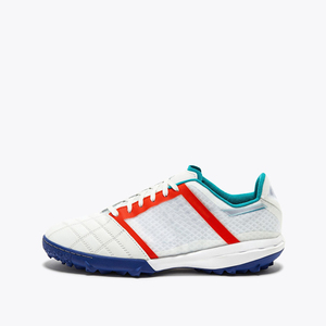 Men Turf Soccer Shoes Low <b>Top</b> White Blue Red Teal Lace Up Non Slip Rubber Sole Outdoor Training Football Sneakers - Product Image 1