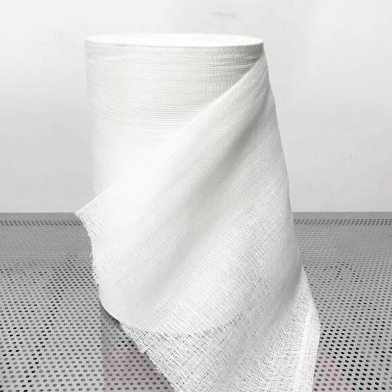 Perban kain kasa penyerap katun medis hidrofilik steril bedah gulungan besar besar 90cm x 100m 100 yard gulungan kain kasa produsen