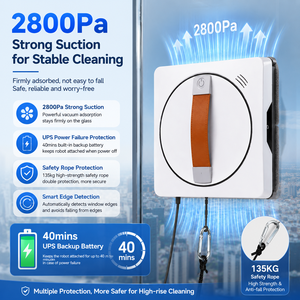 <span class=keywords><strong>Robot</strong></span> <span class=keywords><strong>nettoyeur</strong></span> <span class=keywords><strong>de</strong></span> <span class=keywords><strong>vitres</strong></span> intelligent avec pulvérisation d'eau ultrasonique, aspiration <span class=keywords><strong>de</strong></span> 2800 Pa, moteur <span class=keywords><strong>sans</strong></span> balais - Product Image 2