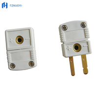 Connecteur thermocouple miniature de type U à broche plate SMPW-U-MF mâle/femelle (types C/J/T/K/S/R/E) OEM/ODM IP65 Nylon PA