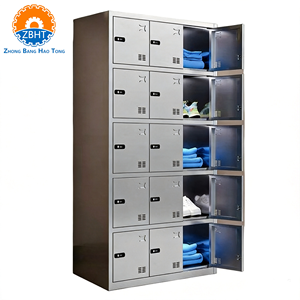 Armoire de rangement commerciale en acier inoxydable pour vêtements de protection, équipement pour abattoirs, usines, laboratoires, écoles et vestiaires - Product Image 5