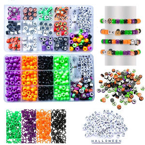 Halloween argile perle bricolage matériel paquet poney perle bracelet à bricoler soi-même perles accessoires Kits - Product Image 1