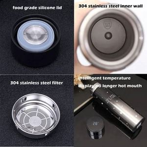 Bouteille d'eau intelligente à double paroi avec affichage de la température, dégradé LED numérique, logo personnalisé imprimé, cadeau d'entreprise - Product Image 5