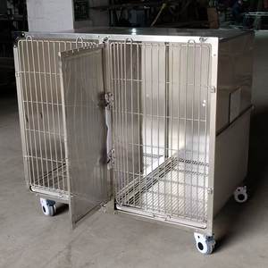 Cage de clinique vétérinaire en acier inoxydable, enclos d'hôpital pour animaux, cage de récupération médicale pour animaux, équipement vétérinaire - Product Image 3