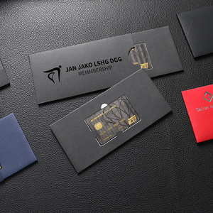Busta di carta d'imballaggio del biglietto da visita del <span class=keywords><strong>regalo</strong></span> di lusso su ordinazione di progettazione libera per l'imballaggio della carta di credito di VIP - Product Image 3