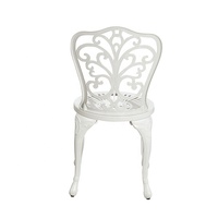 pièces White Garden à bas prix mobilier de café terrasse extérieure Bistro table ronde en fonte d'aluminium et chaises 3 places