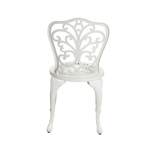 pièces White Garden à bas prix <span class=keywords><strong>mobilier</strong></span> de café <span class=keywords><strong>terrasse</strong></span> extérieure Bistro table ronde en fonte d'aluminium et chaises 3 places - Product Image 5