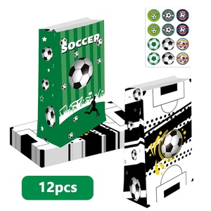 Bolsas <span class=keywords><strong>de</strong></span> Papel Kraft Personalizadas para Eventos Deportivos, Paquete <span class=keywords><strong>de</strong></span> 12 Bolsas <span class=keywords><strong>de</strong></span> Dulces <span class=keywords><strong>de</strong></span> Fútbol con Adhesivos - Product Image 5