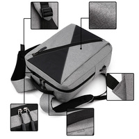 Sacs pour ordinateur portable pliables fins en Oxford imperméable à motif lettres pour l'école et les affaires, unisexe, d'occasion