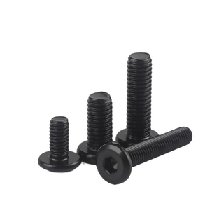 3/16 1/4 5/16 Imperial Black Stainless Steel 304 Beveled Flat Head Hex Socket Cap <b>Screws</b> Furniture Connector Allen Bolts - Product Image 1