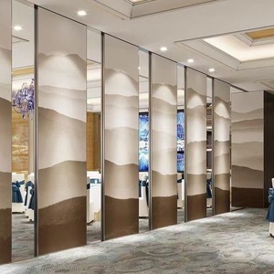 Finitions personnalisables pour hôtels Diviseur mobile temporaire Cadre en aluminium Coulissant Pliant Acoustique Cloisonnement mural mobile - Product Image 1