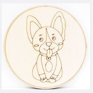 Piezas Redondas de Madera con Animales de Dibujos Animados Grabadas para Niños, para Pintar, Colorear y Manualidades - Product Image 5
