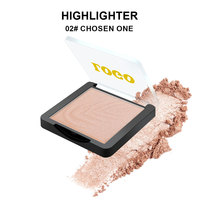 Palette de maquillage en poudre illuminatrice 6 couleurs, marque propre OEM d'usine, stick pour peaux foncées, naturel, scintillant, longue tenue, Guangdong