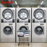 Mesin Cuci Kering Otomatis Komersial Berbasis Koin, Mesin Cuci Laundry Stainless Steel Sepenuhnya Otomatis