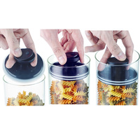 Meilleur prix pot de stockage en verre borosilicaté alimentaire sous vide taille S 450ml avec couvercles en plastique