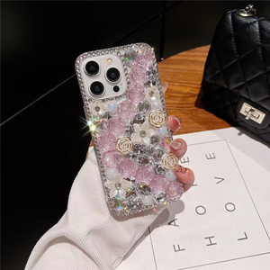 Per <span class=keywords><strong>iphone</strong></span> 11 12 13 14 15 pro max custodia con strass di lusso per <span class=keywords><strong>iphone</strong></span> <span class=keywords><strong>x</strong></span> cover con motivo a fiore diamantato custodie - Product Image 5