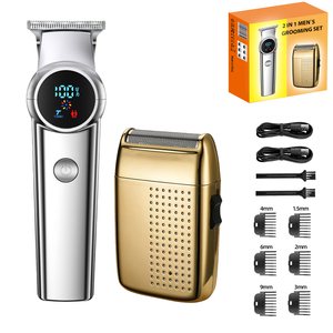 Tondeuse à cheveux rotative sans fil OEM LCD pour barbier, coupe à zéro 0 mm, batterie Li-ion 1200 mAh, électrique professionnelle - Product Image 1