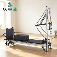 Mesin Pilates Reformer Aluminium dengan Dua Tingkat Resistensi untuk Penggunaan di Rumah dan Latihan di Gym, Cocok untuk Pengguna Mahir dan Pemula