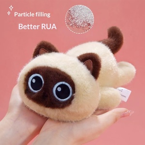 Hot Selling Top Style Black Cat Calico Siamese Cat <b>Stuffed</b> Plush <b>Toy</b> <b>Soft</b> Soothing Doll Sweet Plushie Girls Daily Surprise Gift - Product Image 3