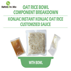 Кето-заменитель еды, готовый к употреблению, предварительно приготовленный, быстрорастворимый рис из конняку ширатаки с саморазогревающимся эффектом, без жира, низкокалорийный - Product Image 5