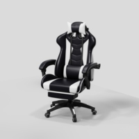 Chaises de jeu inclinables blanches et noires de haute qualité, meubles de bureau
