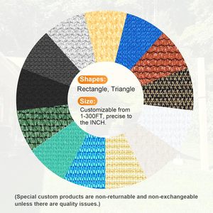 Tùy chỉnh ngoài trời Vườn Sun Shade buồm hình chữ nhật <span class=keywords><strong>HDPE</strong></span> UV ổn định vải không thấm nước Patio tán dệt kỹ thuật - Product Image 6