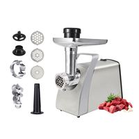 Hachoir à viande électrique en acier inoxydable à montage facile, petit modèle domestique 1000W, pour viande et poisson
