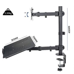 Adjustable Single Arm Monitor <b>Stand</b> Heavy Duty Ergonomic Bracket for 32 Inch <b>Screen</b> and 17 Inch Laptop Desk Mount Monitor Arm - Product Image 4