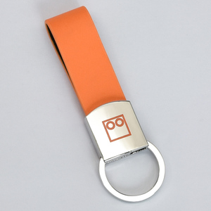 Tùy chỉnh PU da kim loại Keyring mô hình hiện tại in Laser Cá Nhân Logo Keychain xe Keychain cho món quà - Product Image 2