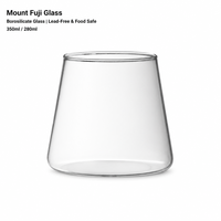 Verre à boire conique moderne en verre borosilicate transparent pour la maison, les restaurants, les cafés, les boissons glacées et les lattes