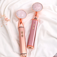 Haute qualité thérapie par la lumière LED beauté vibration sonique Jade visage rouleau Machine de Massage du visage dispositif de levage de la peau