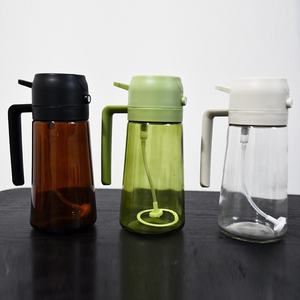 Bottiglia in Vetro Verde Ambrato Trasparente da 470ml Antigoccia a Doppio Uso <span class=keywords><strong>per</strong></span> <span class=keywords><strong>Olio</strong></span>, Spray e Versamento, <span class=keywords><strong>per</strong></span> <span class=keywords><strong>Friggitrice</strong></span> <span class=keywords><strong>ad</strong></span> <span class=keywords><strong>Aria</strong></span> con Nebulizzazione - Product Image 2