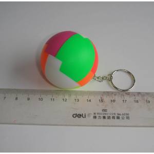 Puzzle en forme de boule solide de 4.8cm, matériau Ps, porte-clés inclus, jouet éducatif pour enfants de 2 à 4 ans, unisexe - Product Image 4