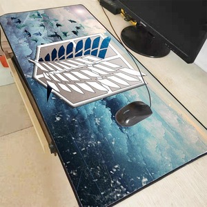 Mairuge Tấn Công Vào Titan Anime Lớn Khóa Cạnh Chuột <span class=keywords><strong>Pad</strong></span> Máy Tính Mousepad Logo Chơi Game Padmouse Gamer Máy Tính Xách Tay Bàn Phím Chuột Thảm - Product Image 1