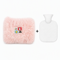 Housse de bouteille d'eau chaude en peluche haute densité à poils longs avec poche cachée pour chauffe-mains, pour l'hiver, vente en gros