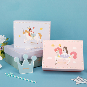Hot Selling Custom Printing Baby Shower Cloth Packaging Candy Paper Box for Return Weeding Gift
